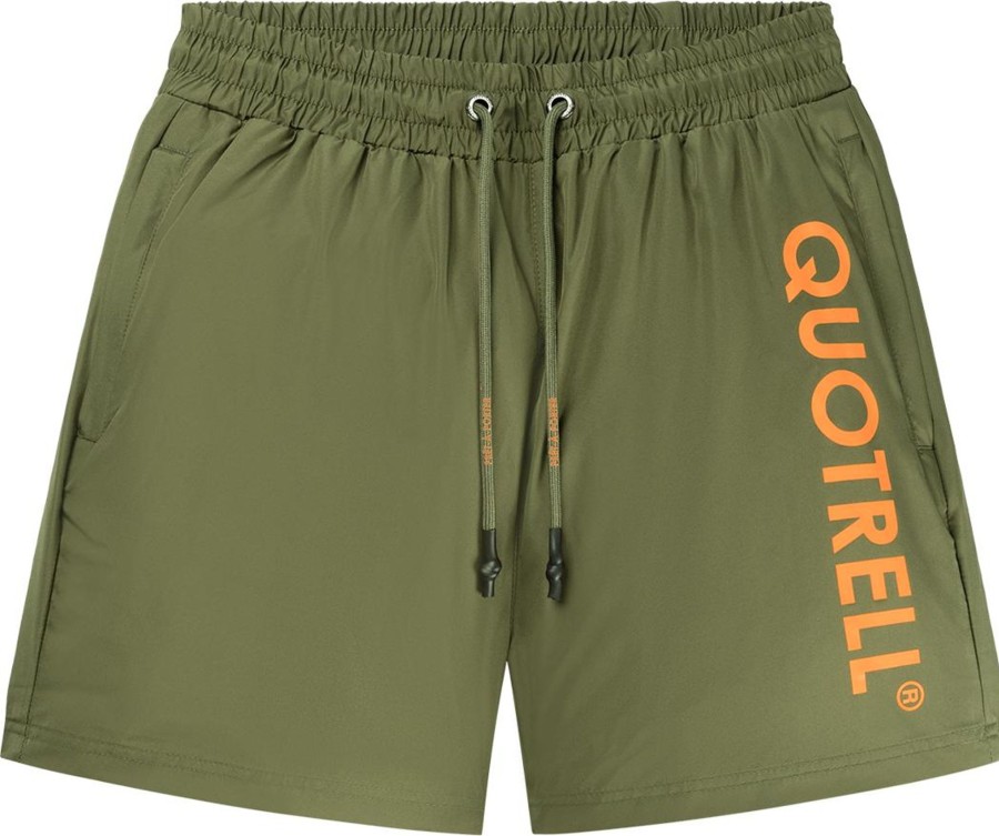 Heren Quotrell | Quotrell Maui Swimshorts | Army/Neon Orange Groen