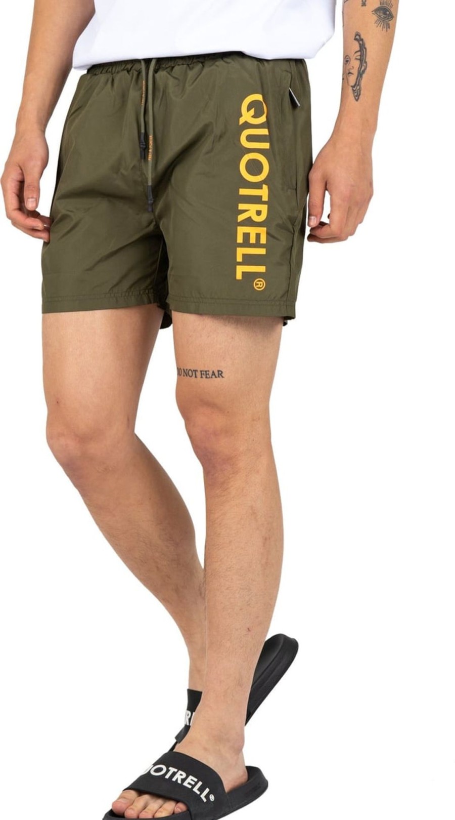 Heren Quotrell | Quotrell Maui Swimshorts | Army/Neon Orange Groen