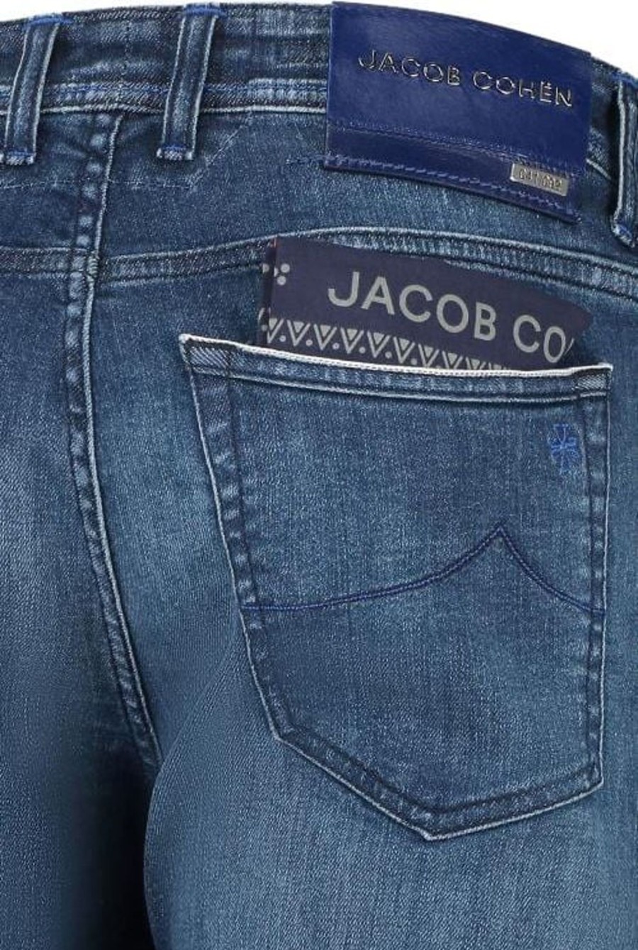 Heren Jacob Cohen | Jacob Cohen Trousers Denim Nick Ltd Blauw