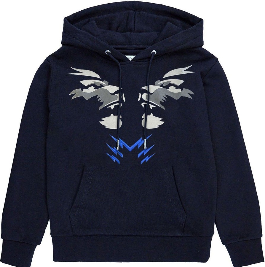 Kids My Brand Truien | My Brand Double Lion Hoodie Blauw