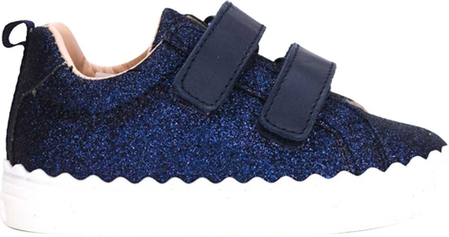 Kids Chloé Sneakers | Chloe Lauren Sneaker Blauw Glitter Blauw