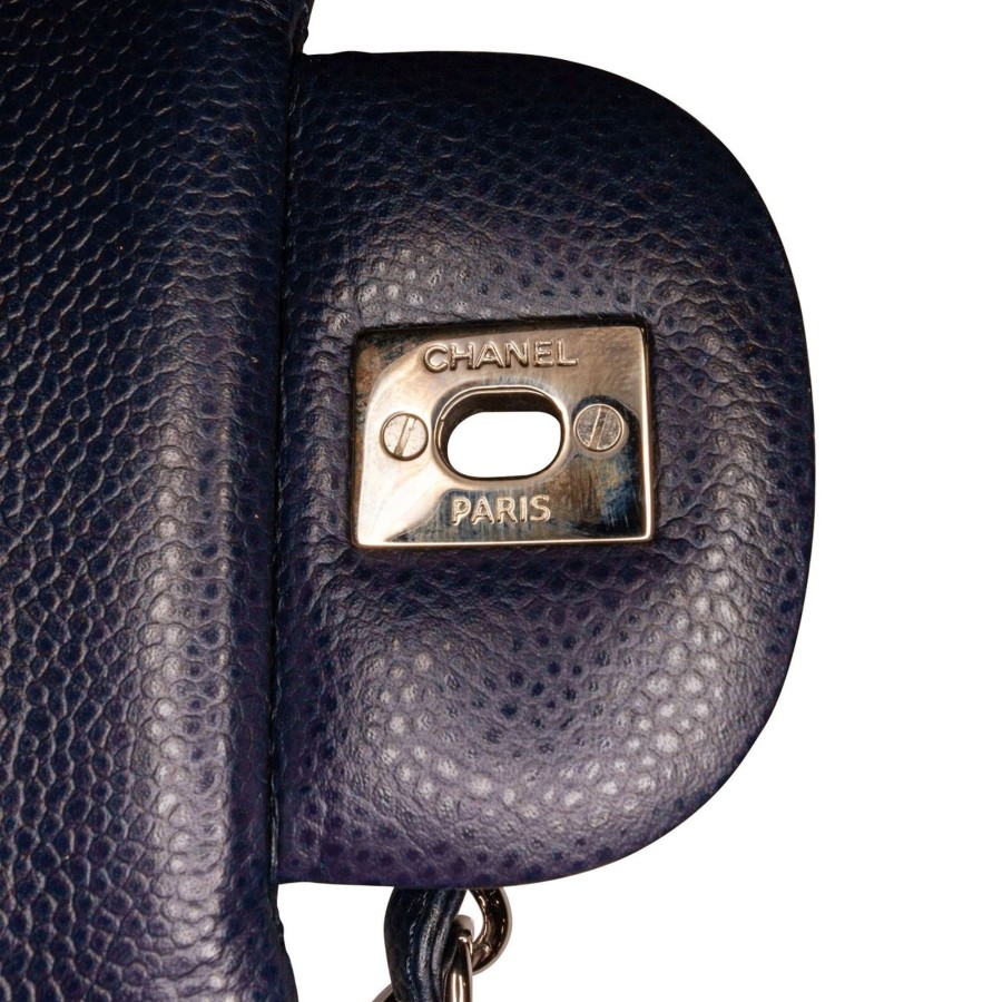 Dames Chanel | Chanel Jumbo Classic Caviar Double Flap Blauw