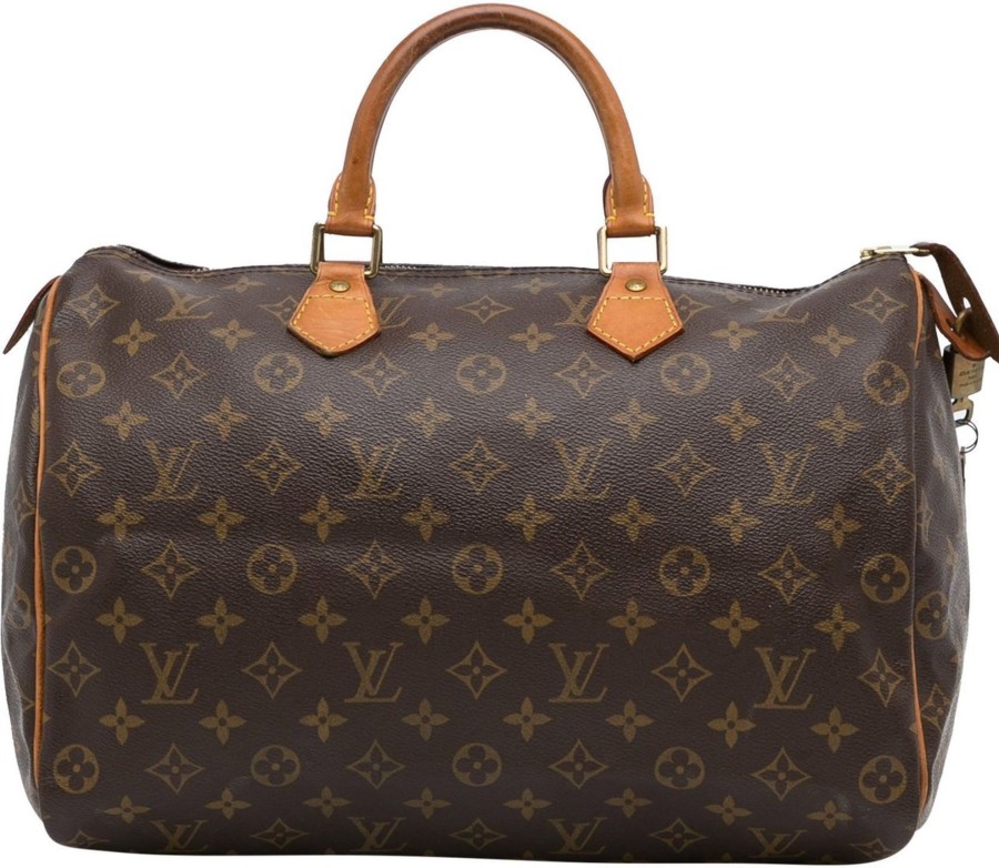 Dames Louis Vuitton | Louis Vuitton Monogram Speedy 35 Bruin