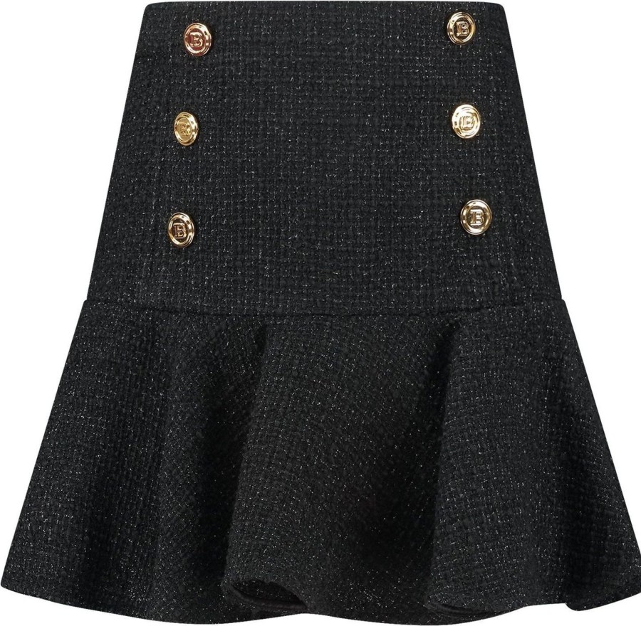 Kids Balmain Rokken | Balmain Skirt Zwart