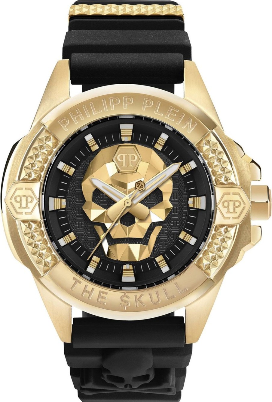 Heren Philipp Plein | Philipp Plein Pwaaa0221 The $Kull Horloge 44 Mm Zwart