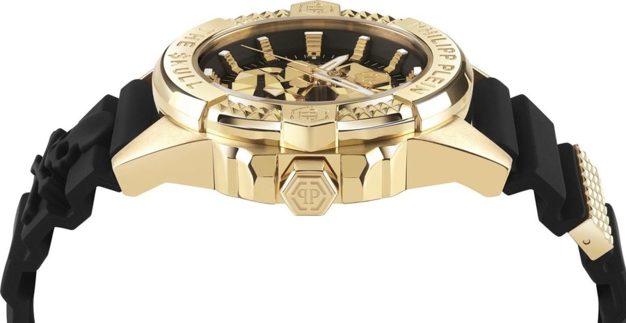 Heren Philipp Plein | Philipp Plein Pwaaa0221 The $Kull Horloge 44 Mm Zwart