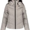 Dames Malelions | Malelions Monogram Puffer Jacket - Grey Grijs