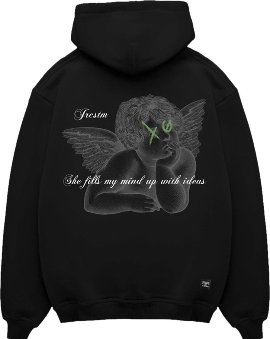 Heren JORCUSTOM | Jorcustom Angel Zipped Hoodie Black Zwart