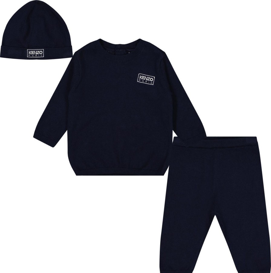 Kids Kenzo Sets | Kenzo Kenzo Kids Jongens Boxpakje Navy Blauw