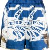 Dames MSGM | Msgm Graphic-Print Satin Mini Shorts Divers