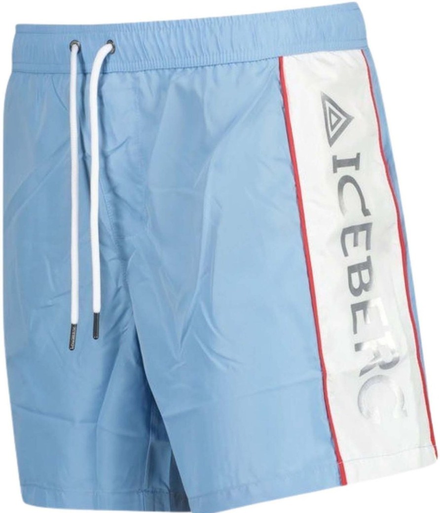 Heren Iceberg | Iceberg Iceberg Badkleding Lichtblauw Maat L Zwembroeken Lichtblauw Blauw