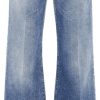 Dames Dondup | Dondup Wide Leg Jeans "Amber" Blauw