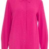 Dames Pinko | Pinko Blouse "Smorzare" With Logo Font Roze