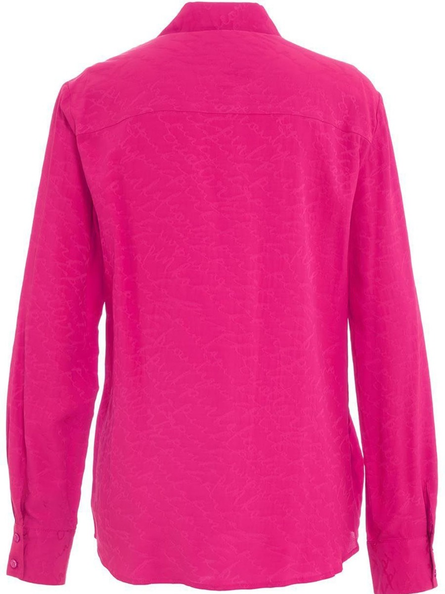 Dames Pinko | Pinko Blouse "Smorzare" With Logo Font Roze