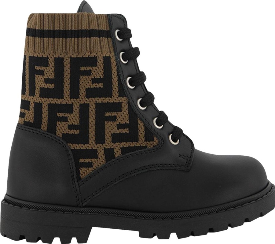 Kids Fendi Laarzen | Fendi Fendi Kinder Unisex Laarzen Bruin Bruin