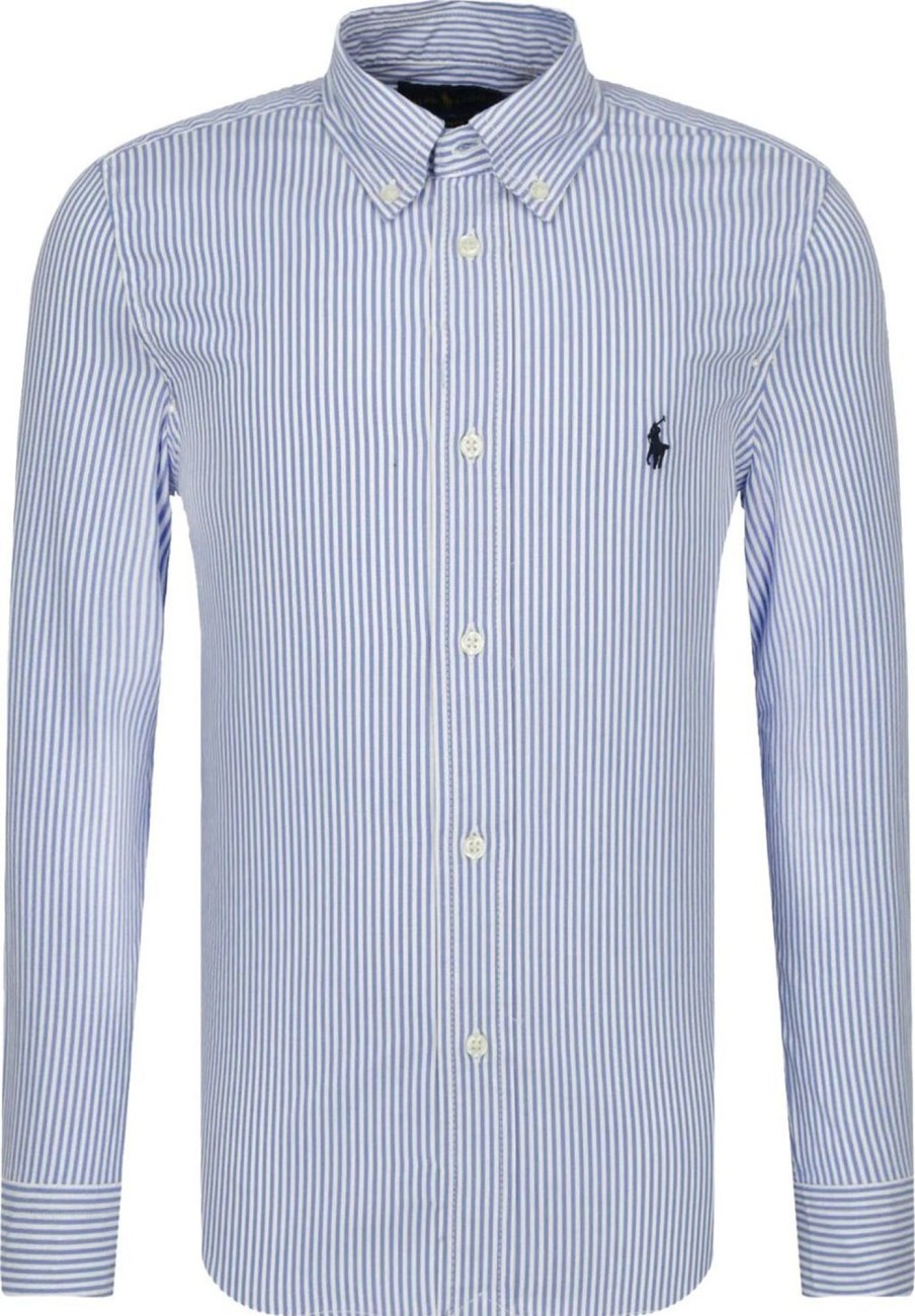 Kids Ralph Lauren Overhemden | Ralph Lauren Ralph Lauren Camicia Rigata Male Blauw