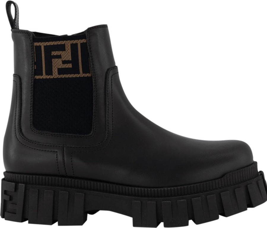 Kids Fendi Laarzen | Fendi Fendi Kinder Unisex Laarzen Zwart Zwart