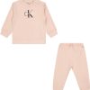 Kids Calvin Klein Sets | Calvin Klein Calvin Klein Baby Meisjes Joggingpak Licht Roze Roze