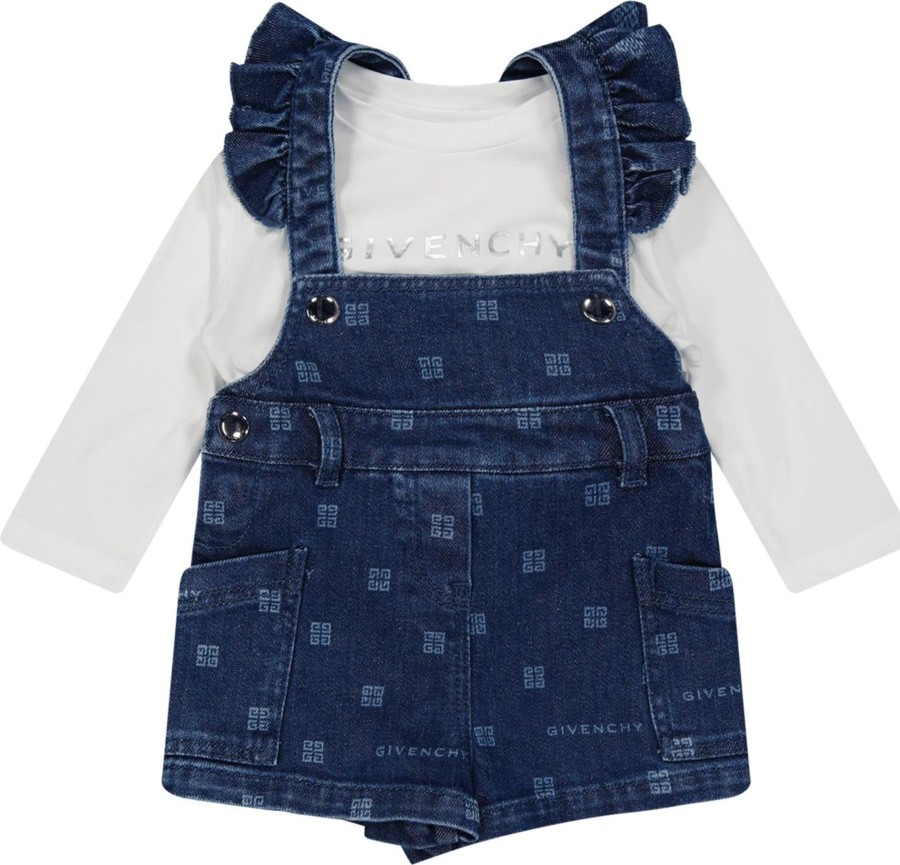 Kids Givenchy Sets | Givenchy Givenchy Baby Meisjes Setjes Jeans Blauw