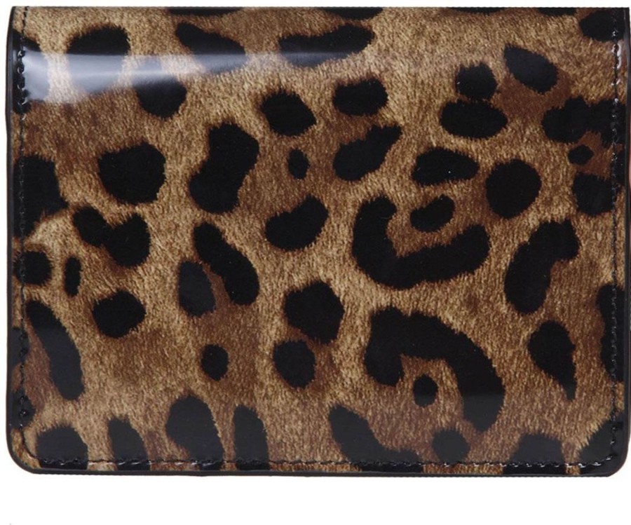 Dames Dolce & Gabbana | Dolce & Gabbana Dolce E Gabbana Spotted Wallet In Glossy Calfskin Dierenprint