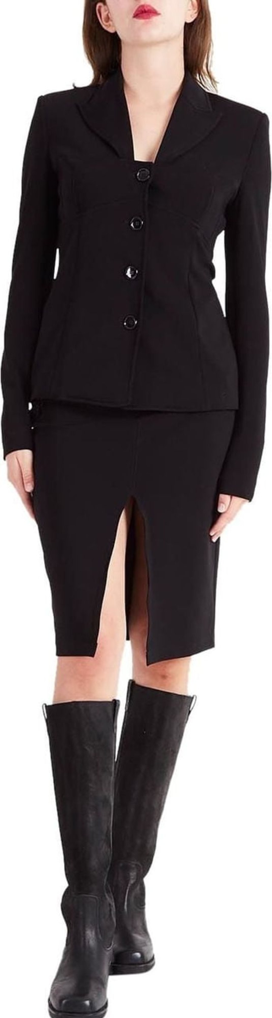 Dames Pinko | Pinko Neopren Blazer "Hop" Zwart