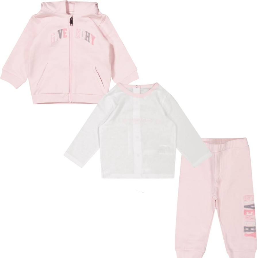 Kids Givenchy Sets | Givenchy Givenchy Baby Meisjes Joggingpak Licht Roze Roze