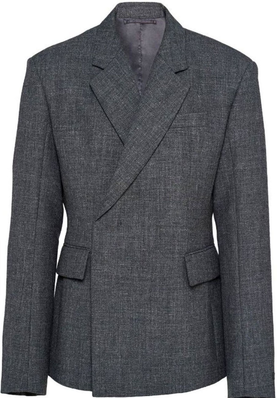 Heren Prada | Prada Prada Incudine Wool Blazer Grijs