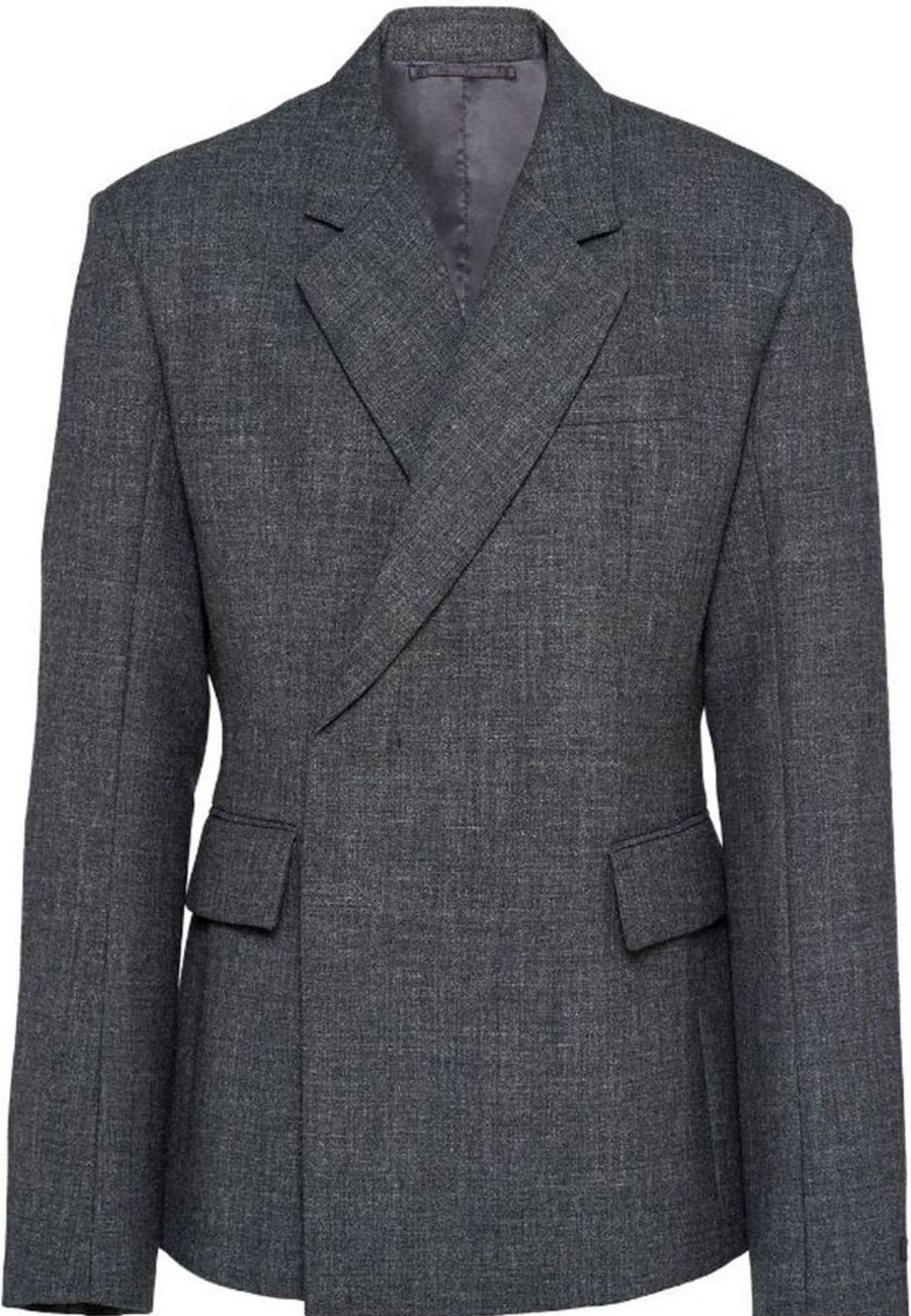 Heren Prada | Prada Prada Incudine Wool Blazer Grijs