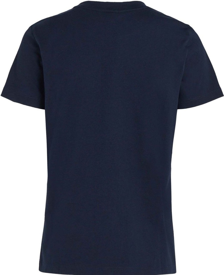 Dames Tommy Hilfiger | Tommy Hilfiger T-Shirt Donkerblauw Blauw