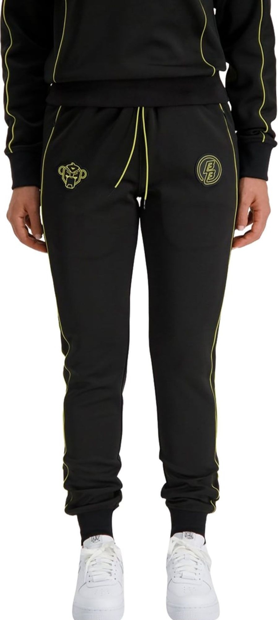 Dames Black Bananas | Black Bananas Wmn Atari Trackpants | Black/Lime Zwart