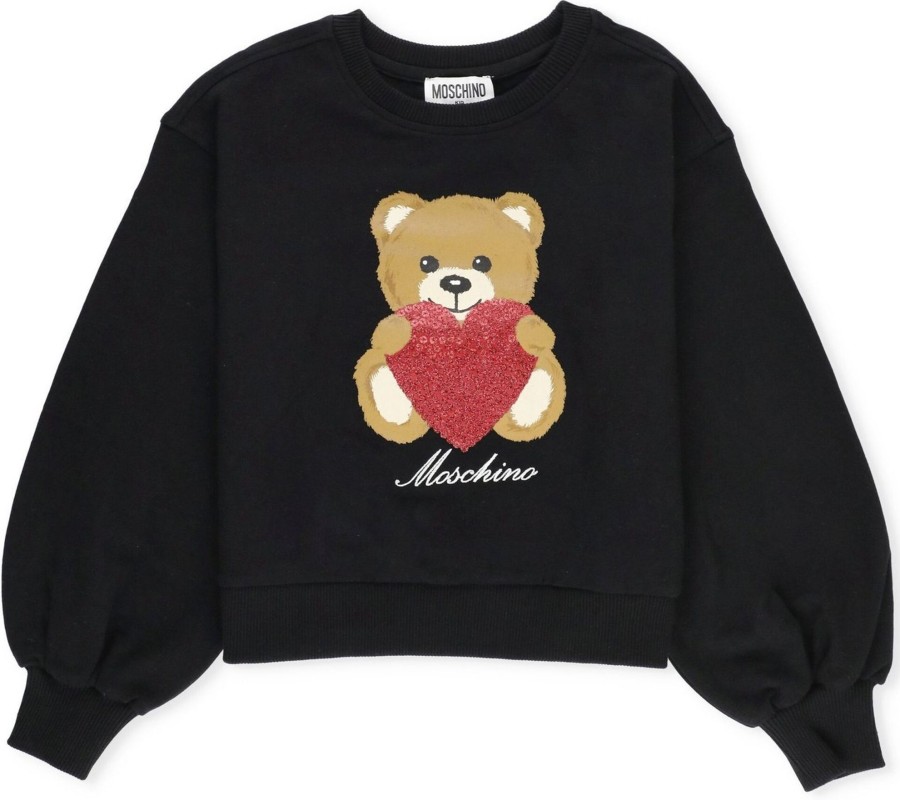 Kids Moschino Truien | Moschino Sweaters Black Zwart