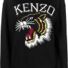 Dames Kenzo | Kenzo Tiger Varsity Regular Sweatshirt Zwart