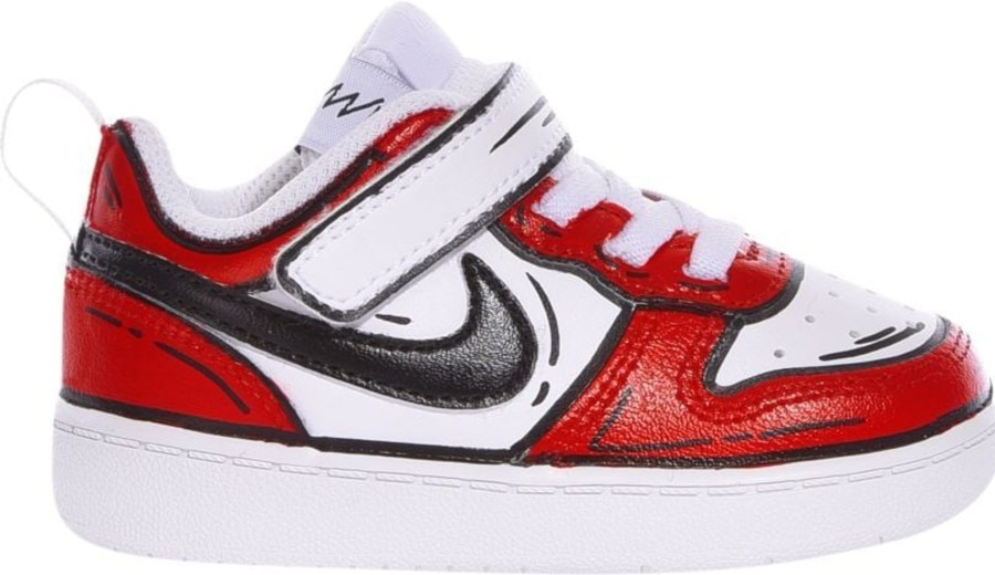 Kids Nike Schoenen | Nike Nike Court Vision White, Black, Red Wit