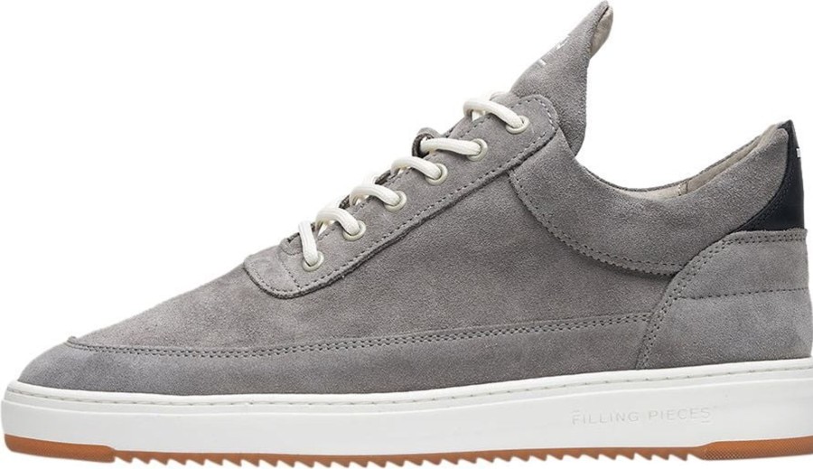 Heren Filling Pieces | Filling Pieces Low Top Ripple Suede Grey Grijs