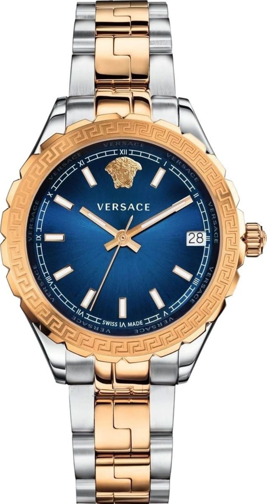 Dames Versace | Versace V12060017 Hellenyium Dames Horloge Blauw