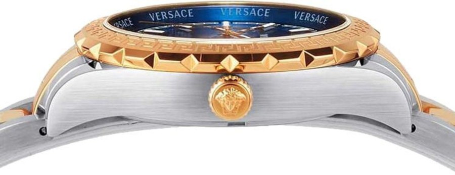 Dames Versace | Versace V12060017 Hellenyium Dames Horloge Blauw