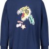 Kids Kenzo Truien | Kenzo Kenzo Kids Kinder Meisjes Trui Navy Blauw