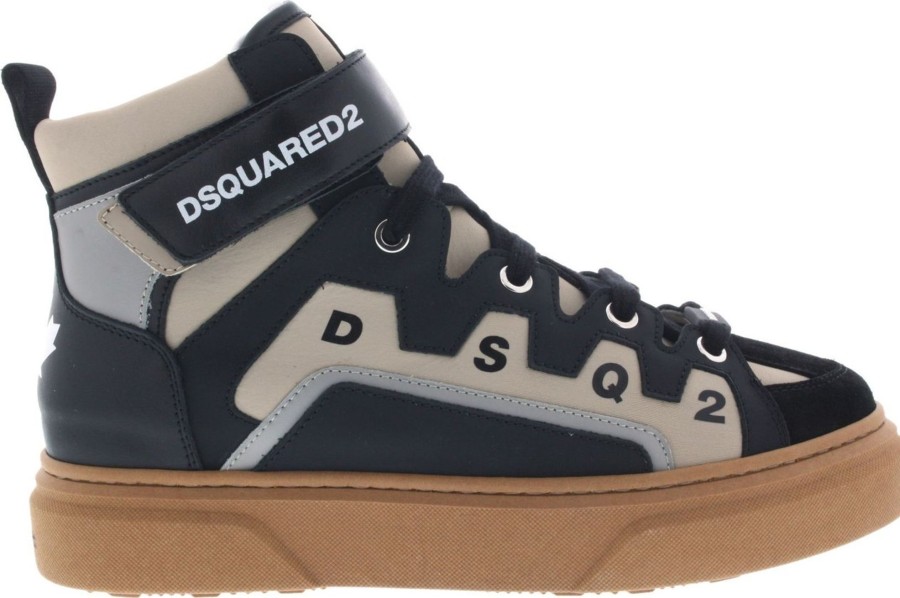 Dames Dsquared2 | Dsquared2 75646 Sneakers Dames/Kids Bruin/Zwart Zwart