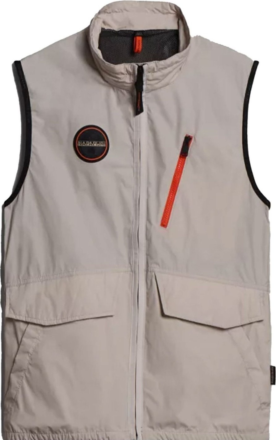 Heren Napapijri | Napapijri Gilet Man A-Rionapo Vest Beige