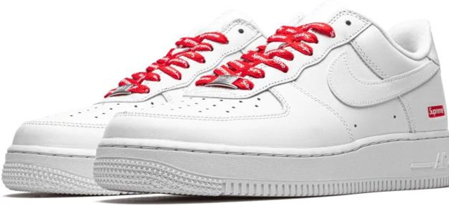 Heren Nike | Nike Air Force 1 Low White Supreme Wit