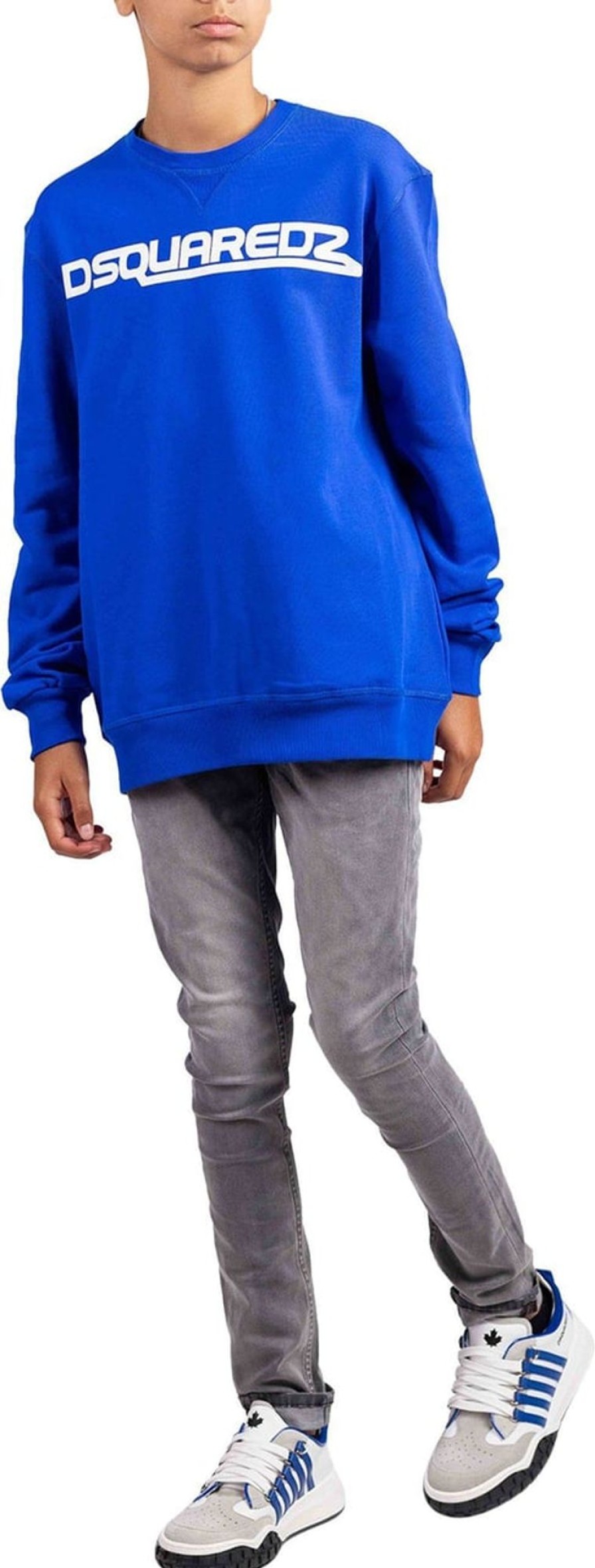 Kids Dsquared2 Truien | Dsquared2 Relax Felpa Sweater Kids Blauw Blauw