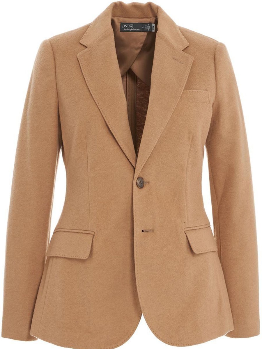 Dames Ralph Lauren | Ralph Lauren Blazer Single Breasted Bruin