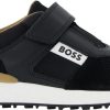 Kids Hugo Boss Sneakers | Hugo Boss Boss Kinder Jongens Sneakers Zwart Zwart