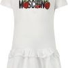 Kids Moschino Jurken | Moschino Moschino Dress Sweater Fragole Newborn Wit