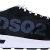 Kids Dsquared2 Sneakers | Dsquared2 Sneakers Running Sole Lace Dsq Zwart