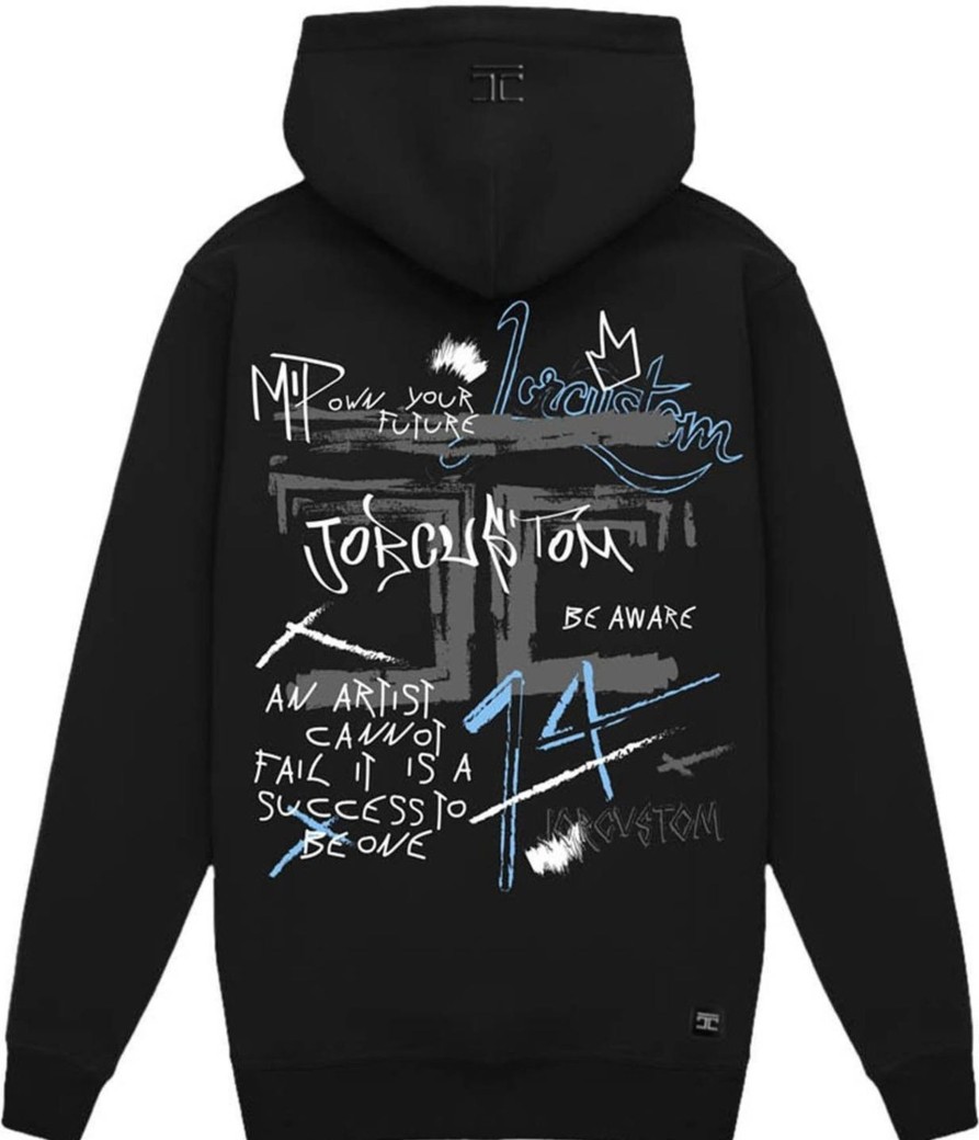 Heren JORCUSTOM | Jorcustom Artist Slim Fit Hoodie Black Zwart