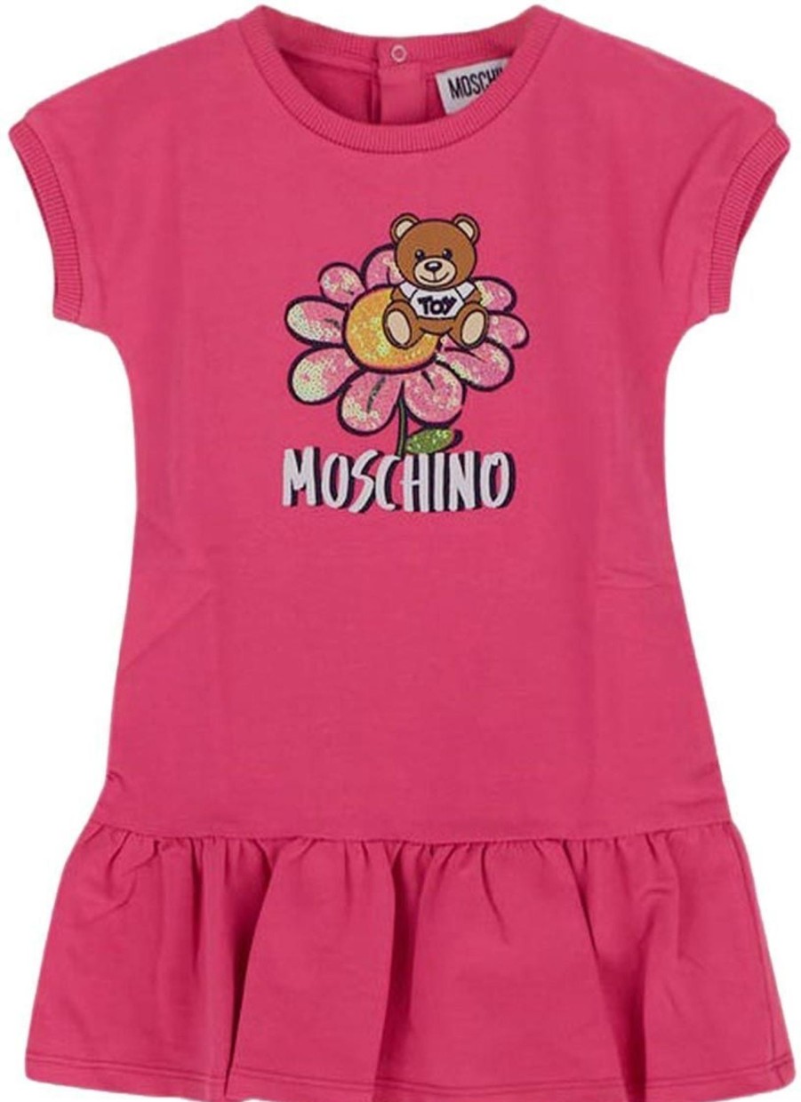 Kids Moschino Sets | Moschino Printed Dress Roze