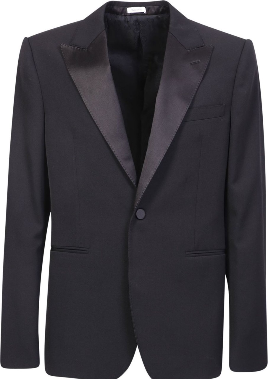 Heren Alexander McQueen | Alexander Mcqueen Alexander Mcqueen Black Blazers Zwart