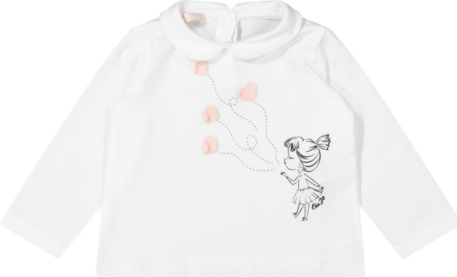 Kids Liu Jo Shirts | Liu Jo Liu Jo Baby Meisjes T-Shirt Off White Wit