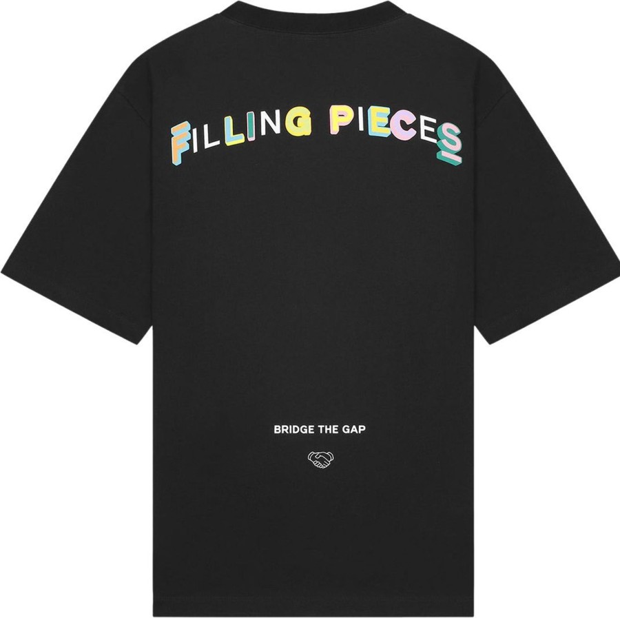 Heren Filling Pieces | Filling Pieces T-Shirt Gelato Black Zwart